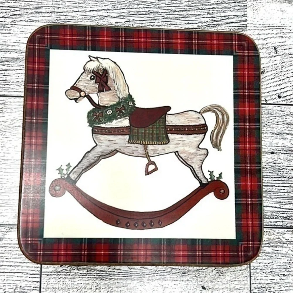Pimpernel Tartan Christmas Coasters Set of 6